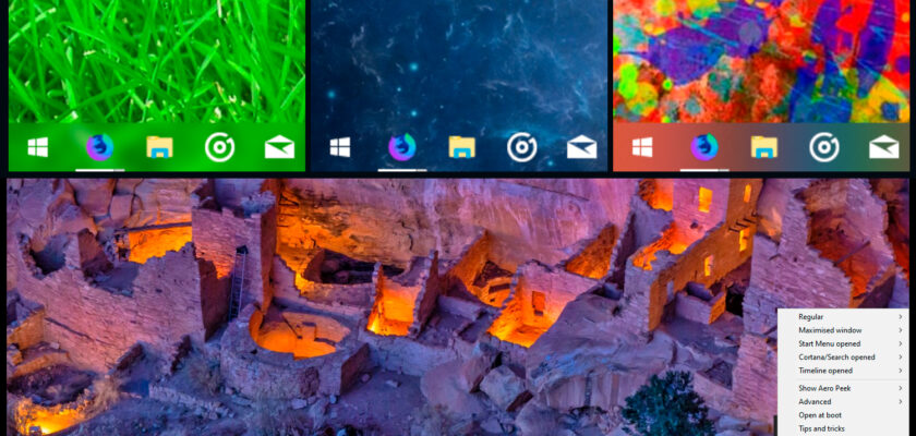 transparencia barra de tareas taskbar windows
